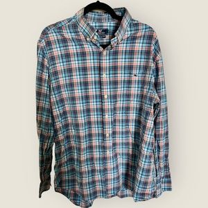 Vineyard Vines‎ Slim Fit Tucker Shirt Men's XL Plaid Long Sleeve Multicolor 🐳✅